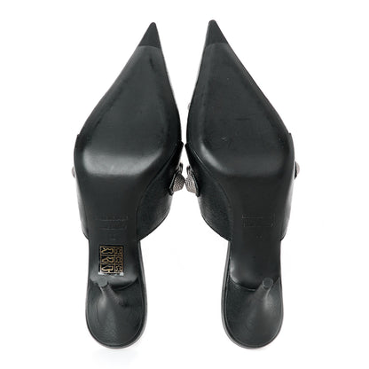 Balenciaga Agneau Arena Cagole 70mm Mules 36 Black 6 of 10