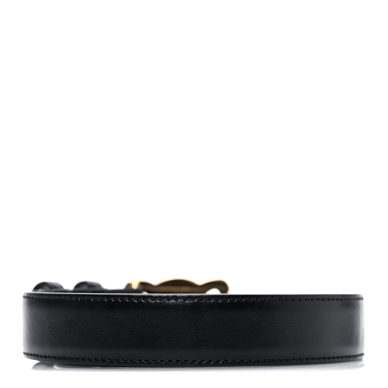 Celine Box Calfskin Medium 25mm Triomphe Belt 75 30 Black 2 of 6