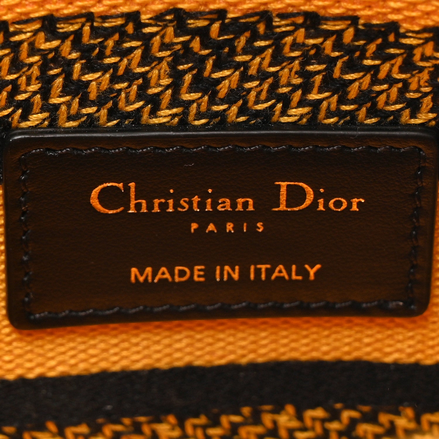 Christian Dior Canvas Embroidered Flower Pop Medium Lady D-Lite Bright Yellow Green 6 of 11