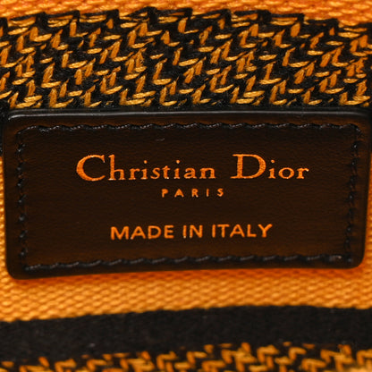 Christian Dior Canvas Embroidered Flower Pop Medium Lady D-Lite Bright Yellow Green 6 of 11