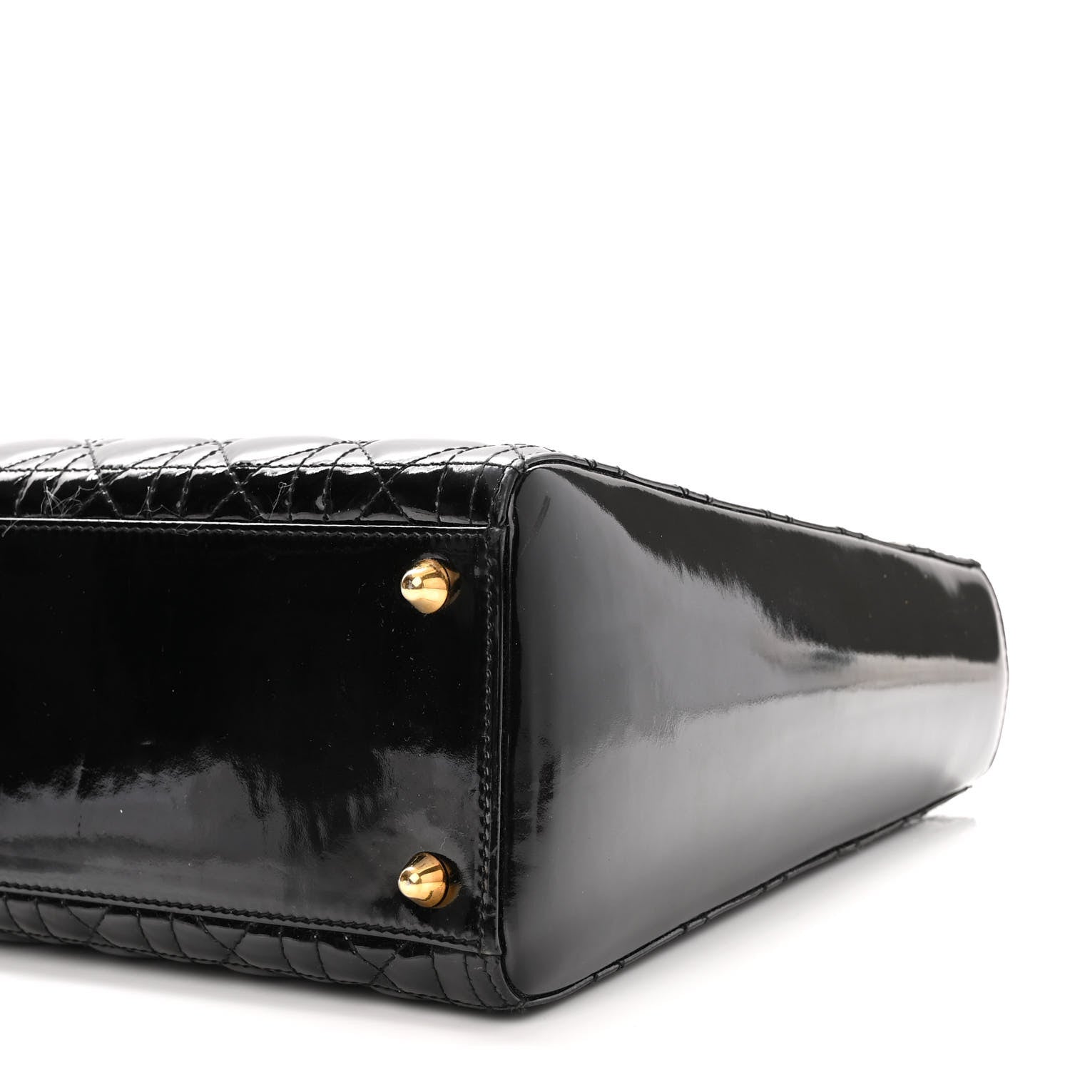 Christian Dior Patent Cannage Large Lady Dior Black 9 of 10