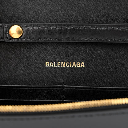 Balenciaga Shiny Box Calfskin Hourglass Chain Bag Black 7 of 12