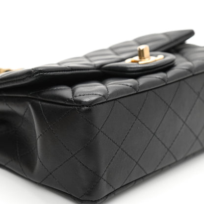 Chanel Lambskin Quilted Mini Rectangular Flap Black 10 of 13