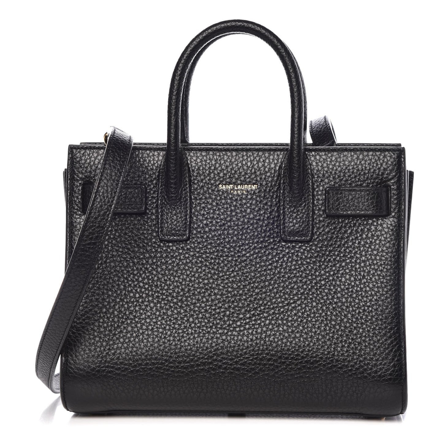 Grained Calfskin Nano Sac De Jour Black