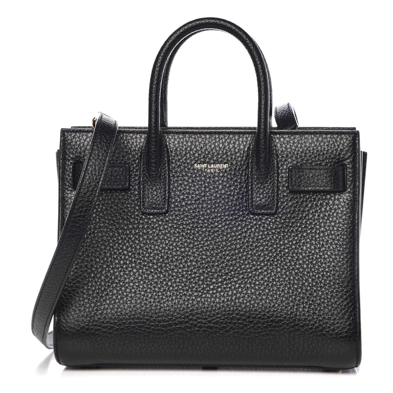 Saint Laurent Grained Calfskin Nano Sac De Jour Black 1 of 7