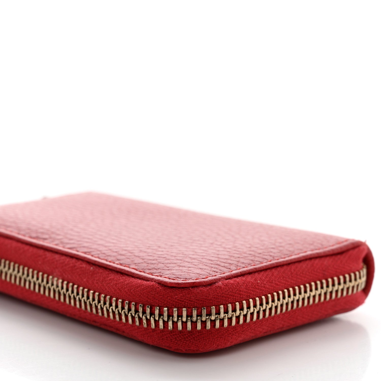 Gucci Dollar Calfskin Swing Zip Around Coin Purse Wallet Red 8 of 11