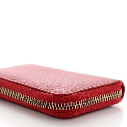 Gucci Dollar Calfskin Swing Zip Around Coin Purse Wallet Red 8 of 11