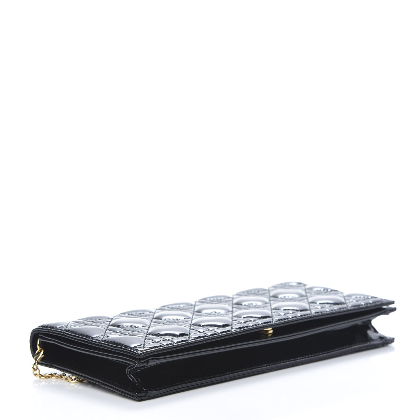 Patent Cannage Lady Dior Convertible Clutch Black