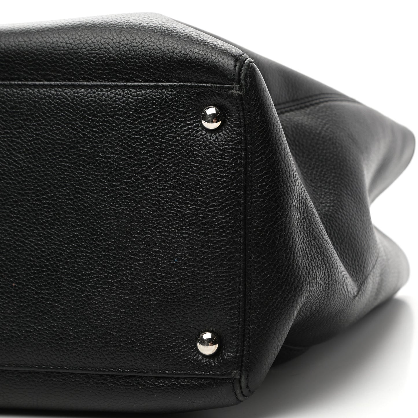Calfskin Cerf Executive Shopper Tote Black