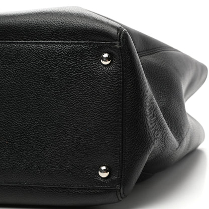 Chanel Calfskin Cerf Executive Shopper Tote Black 10 of 13