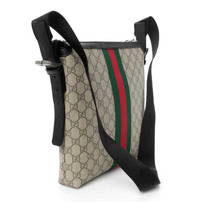 Gucci GG Supreme Monogram Web Messenger Bag Black 3 of 10