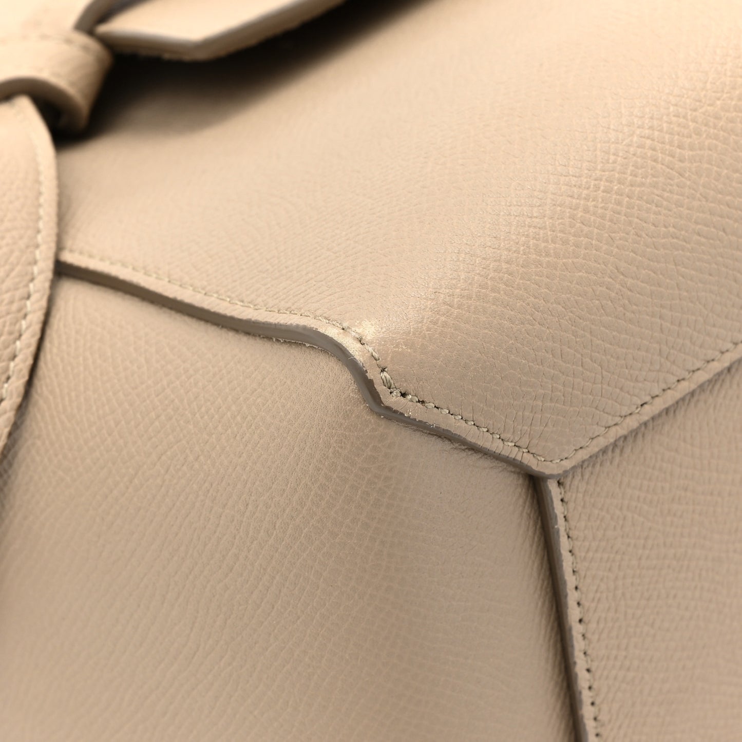 Grained Calfskin Micro Belt Bag Taupe