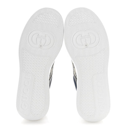 Gucci GG Supreme Calfskin Monogram Mens Interlocking G 55mm Sneakers 11 Beige Blue Black 6 of 9