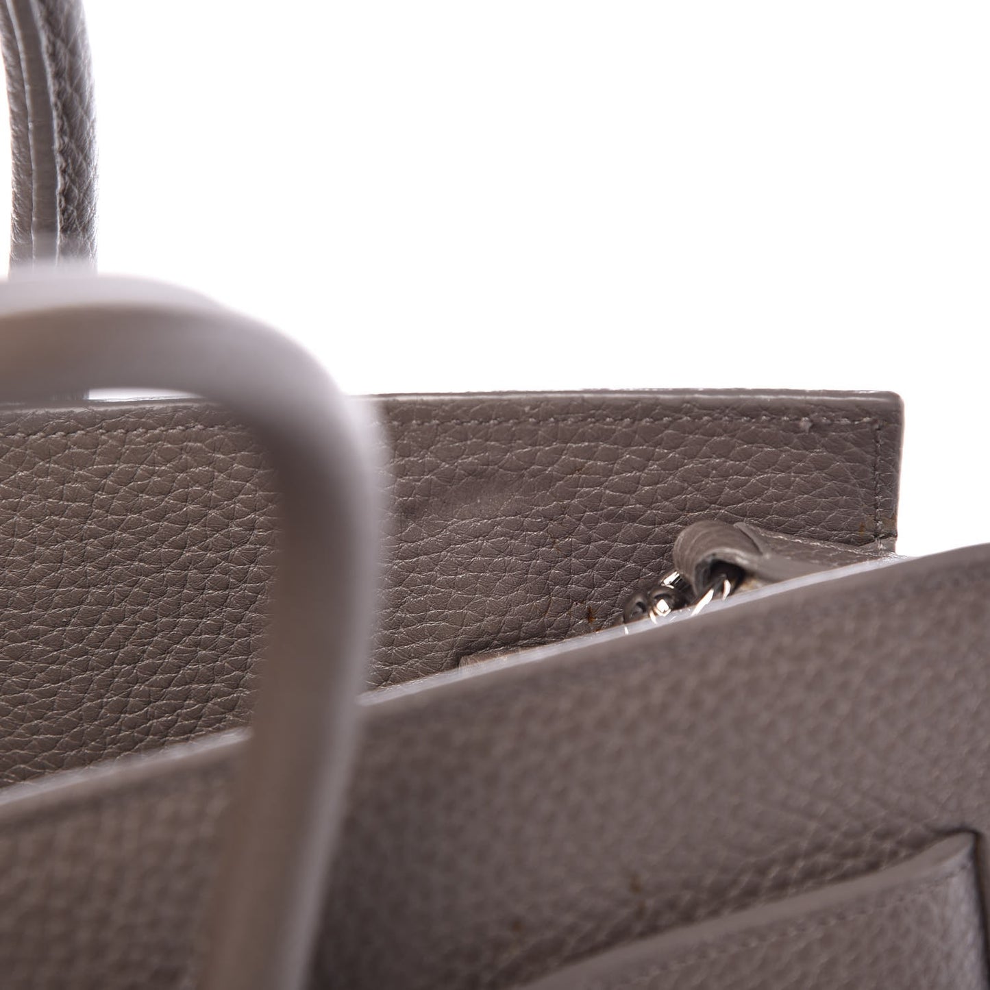 Grained Calfskin Small Sac De Jour Fog