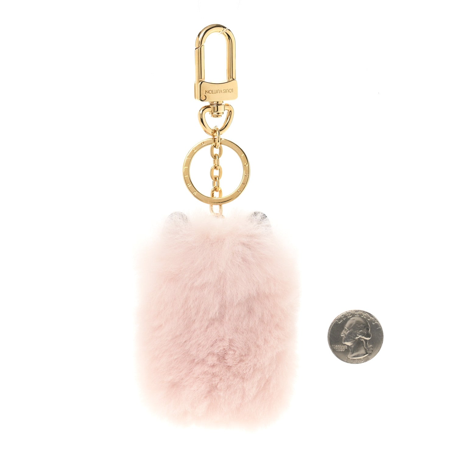 Louis Vuitton Wild Fur Monogram Eye-Trunk Bear Bag Charm Pink 2 of 5