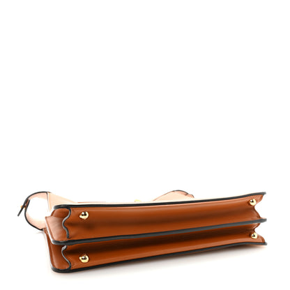 Fendi Vitello Seta Shiny Nappa Medium Peekaboo I SEE U Satchel Miele Scuro Light Rose 4 of 9