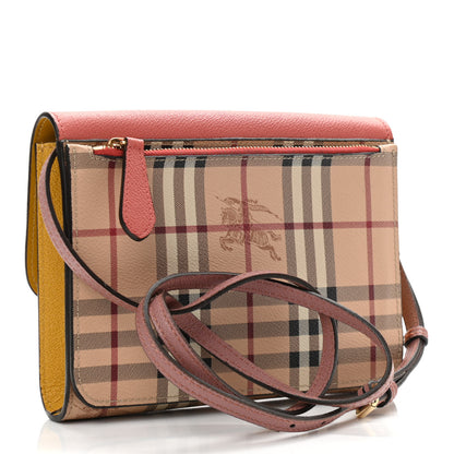 Burberry Derby Calfskin Haymarket Check Small Loxley Crossbody Cinnamon Red Multicolor 3 of 10