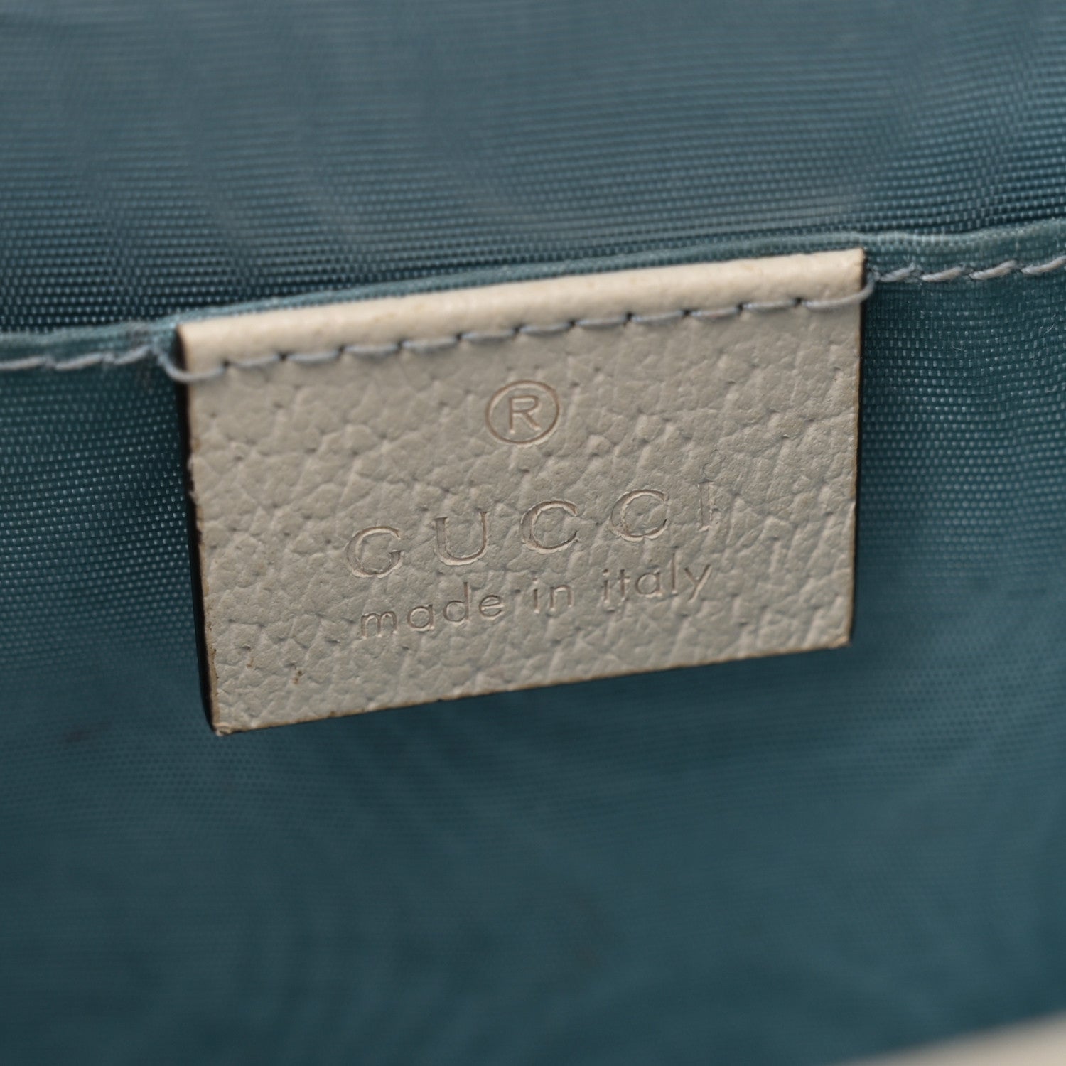 Gucci Textured Calfskin Bee Star Print Mini Sylvie Top Handle Bag Mystic White 6 of 12