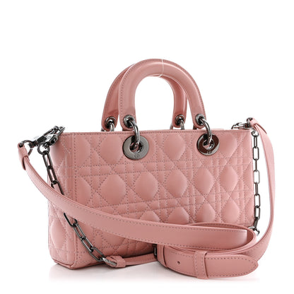 Christian Dior Lambskin Cannage Medium Lady D-Joy Old Rose 3 of 13