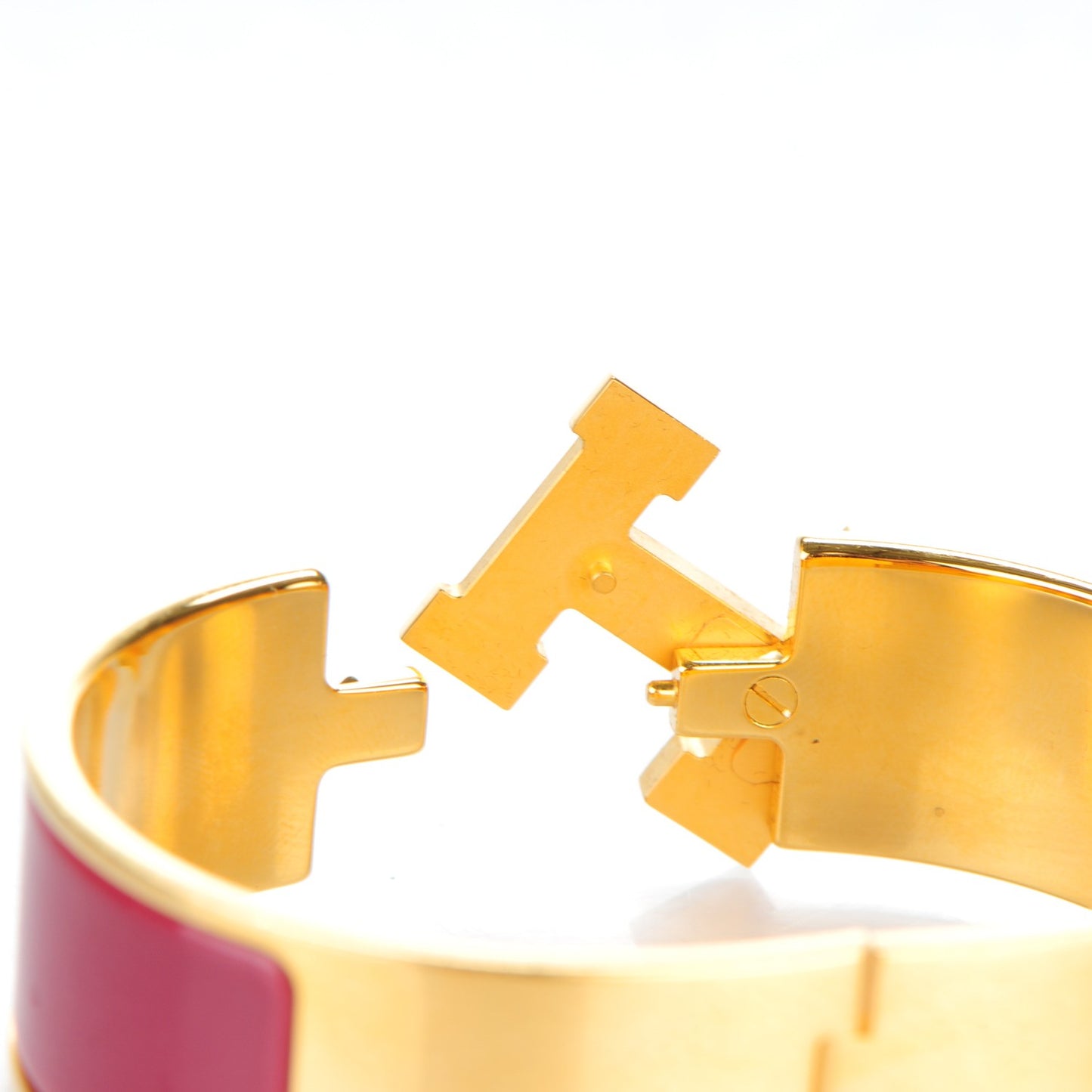 Enamel Wide Clic Clac H Bracelet GM Bourgogne