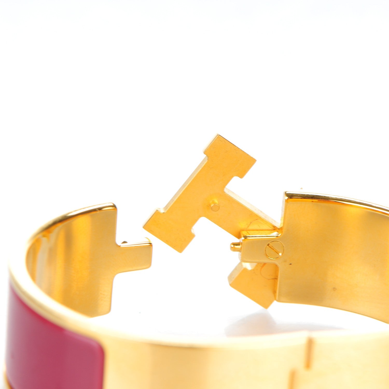 Hermes Enamel Wide Clic Clac H Bracelet GM Bourgogne 5 of 6