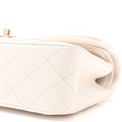 Chanel Caviar Quilted Small Double Flap White 10 of 11