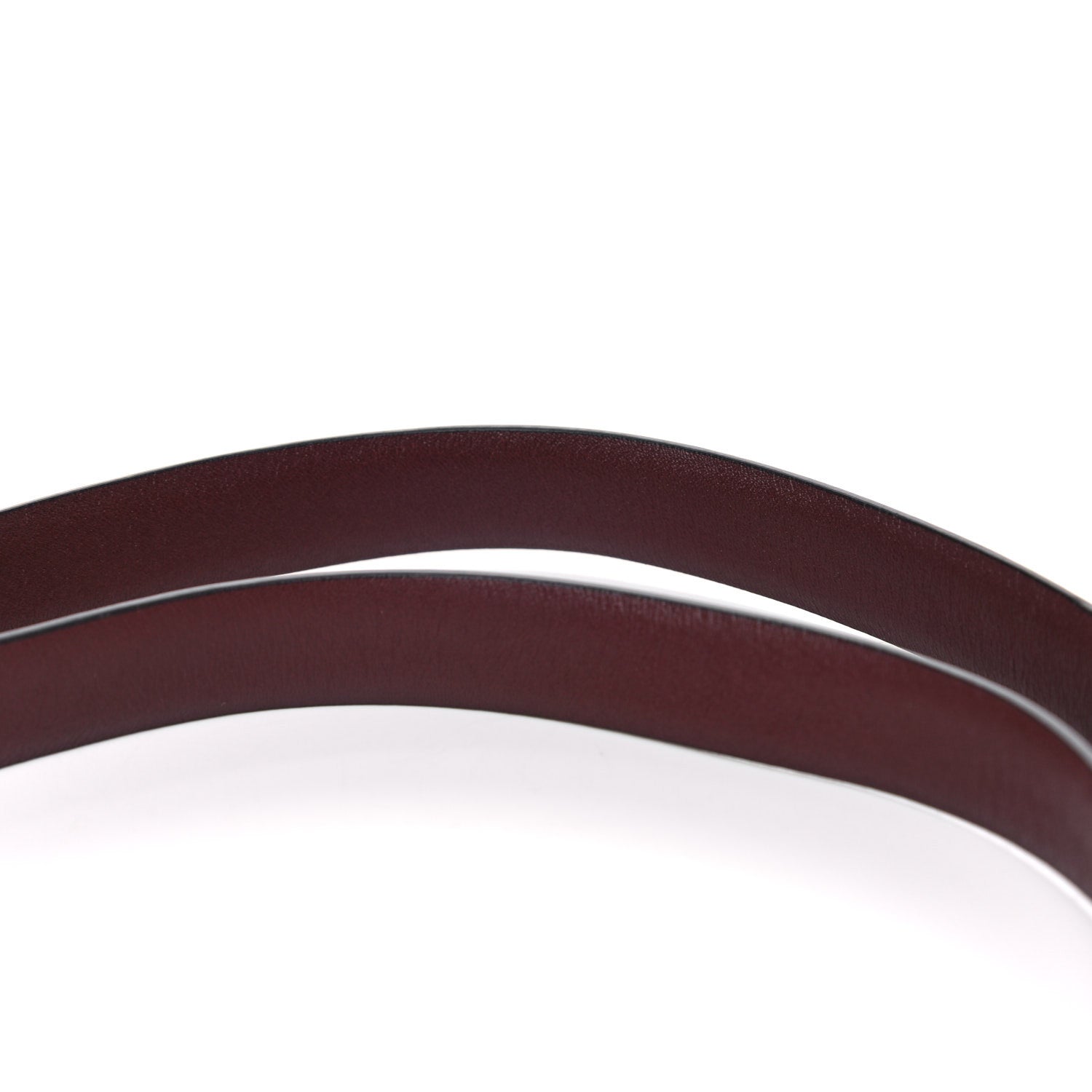 Chanel Calfskin CC Reversible Belt 95 Black Burgundy 5 of 6