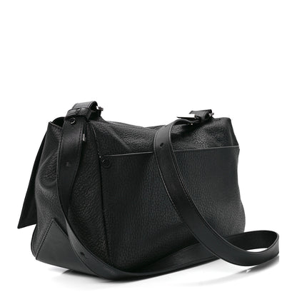 Proenza Schouler Pebbled Calfskin Double Sided PS Courier Bag Black 3 of 12