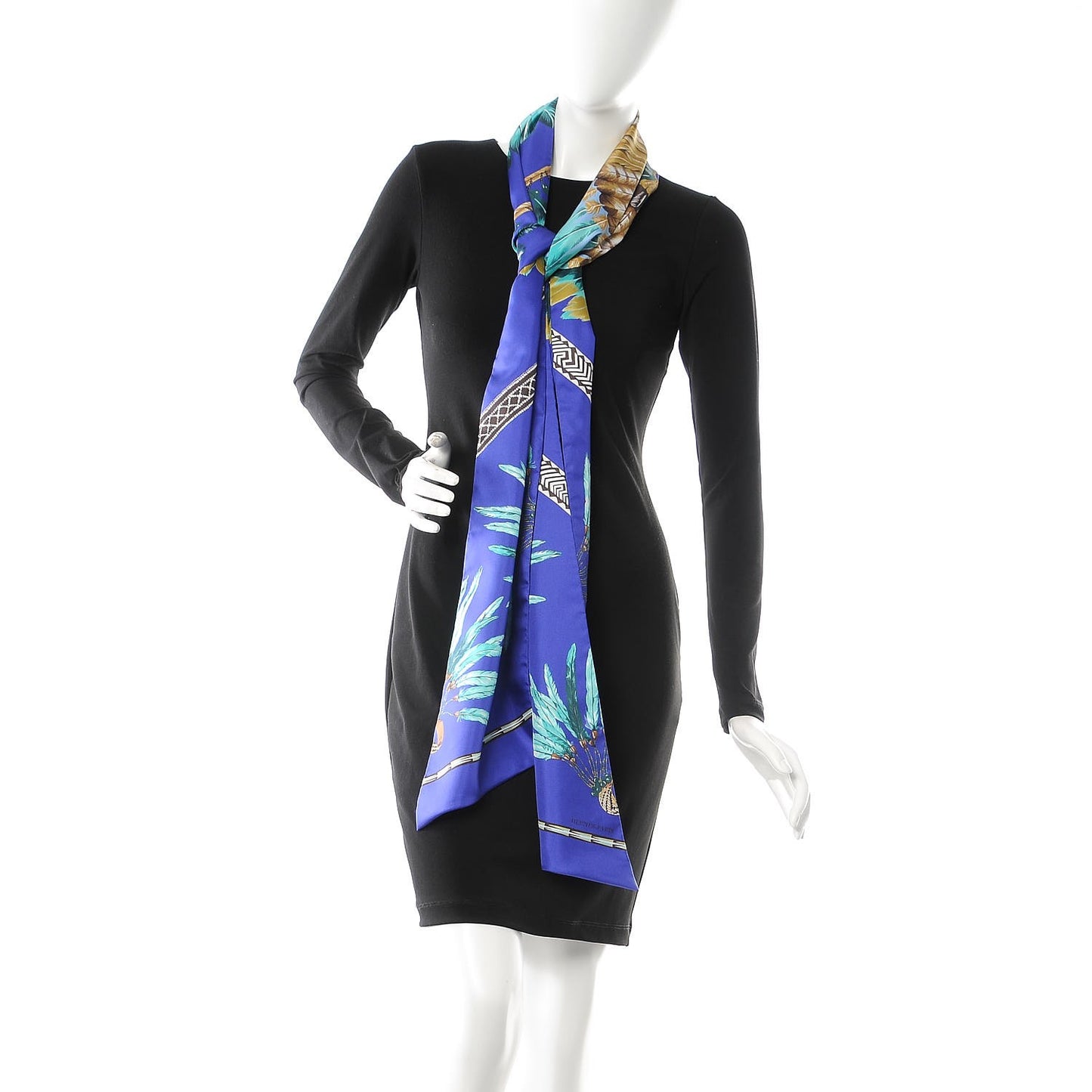 Silk Brazil Maxi Twilly Encre Turquoise Bronze