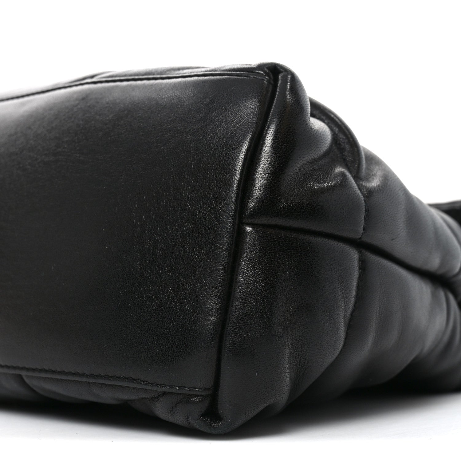 Saint Laurent Lambskin Quilted Medium Loulou Puffer Monogram Chain Satchel Black 10 of 10
