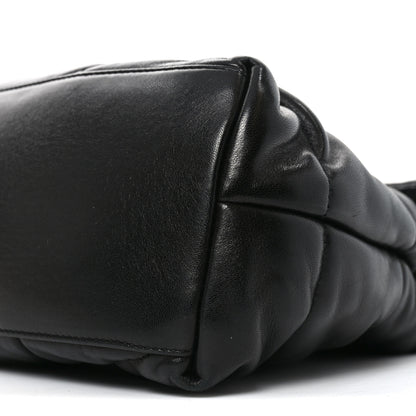 Saint Laurent Lambskin Quilted Medium Loulou Puffer Monogram Chain Satchel Black 10 of 10