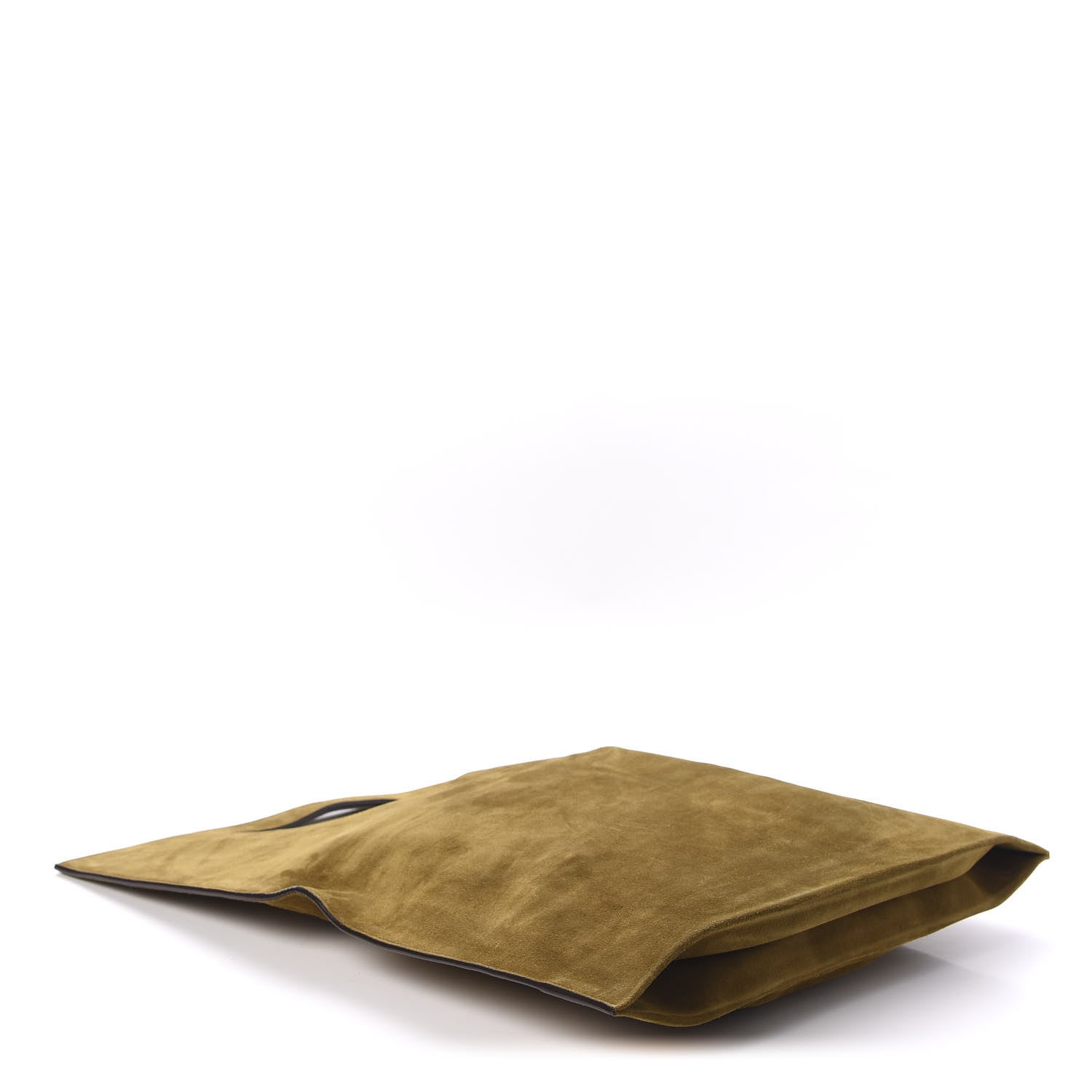 Tom Ford Suede Large Alix Padlock Zip Shoulder Bag Olive 5 of 10