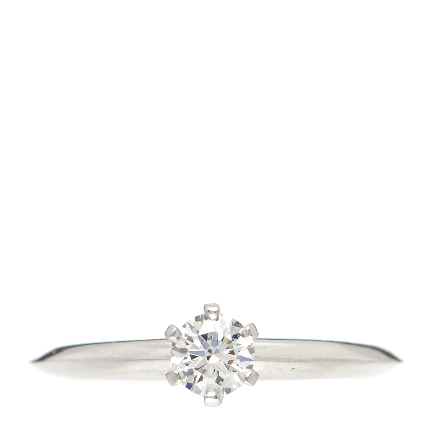 Tiffany Platinum Diamond .25ct Solitaire Engagement Ring 49 5 2 of 8