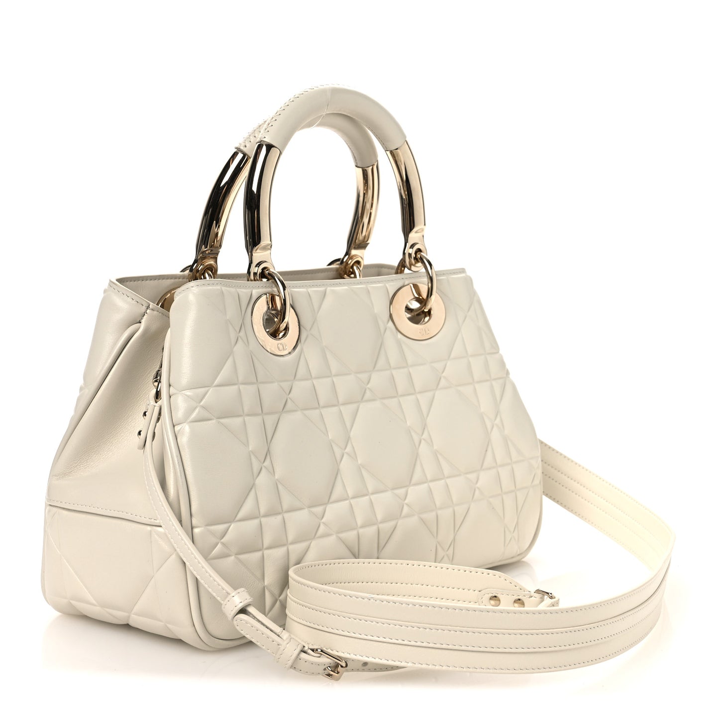 Calfskin Cannage Medium The Lady 95.22 White