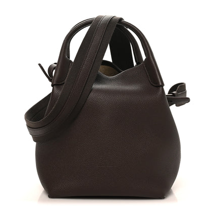 Loro Piana Grained Calfskin Micro Bale Bag Dark Chocolate Licorice 1 of 10