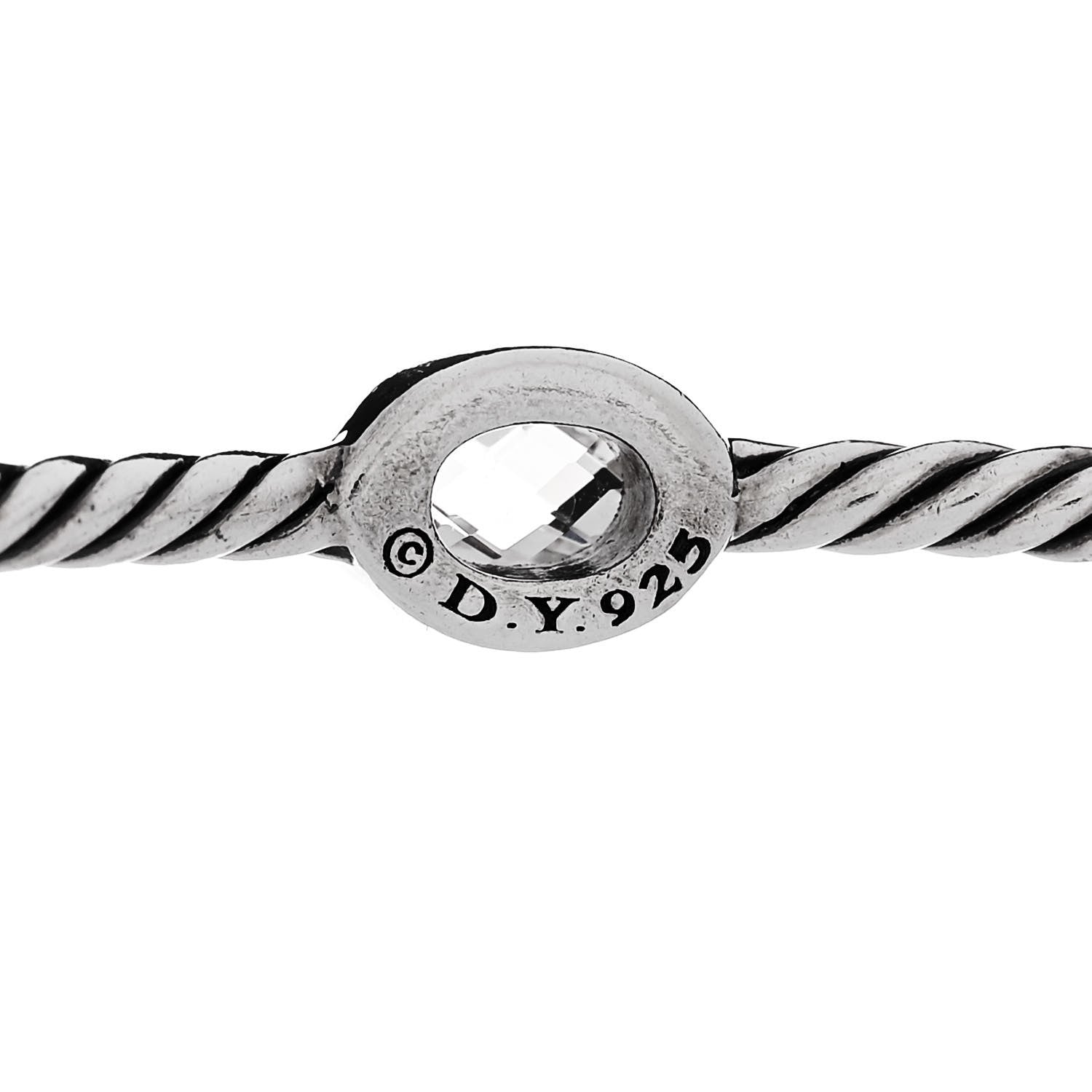 David Yurman DAVID YURMAN Sterling Silver Crystal Color Classics Cable Bangle Bracelet Set of 2 4 of 4