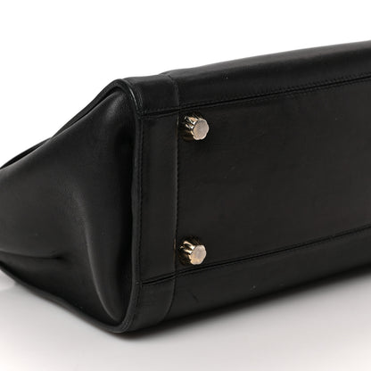Salvatore Ferragamo Calfskin Sofia Rainbow Top Handle Bag Black 7 of 8