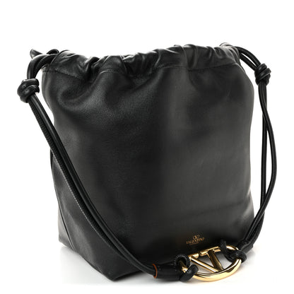 Valentino Garavani Nappa Vlogo Pouf Bucket Bag Black 3 of 9