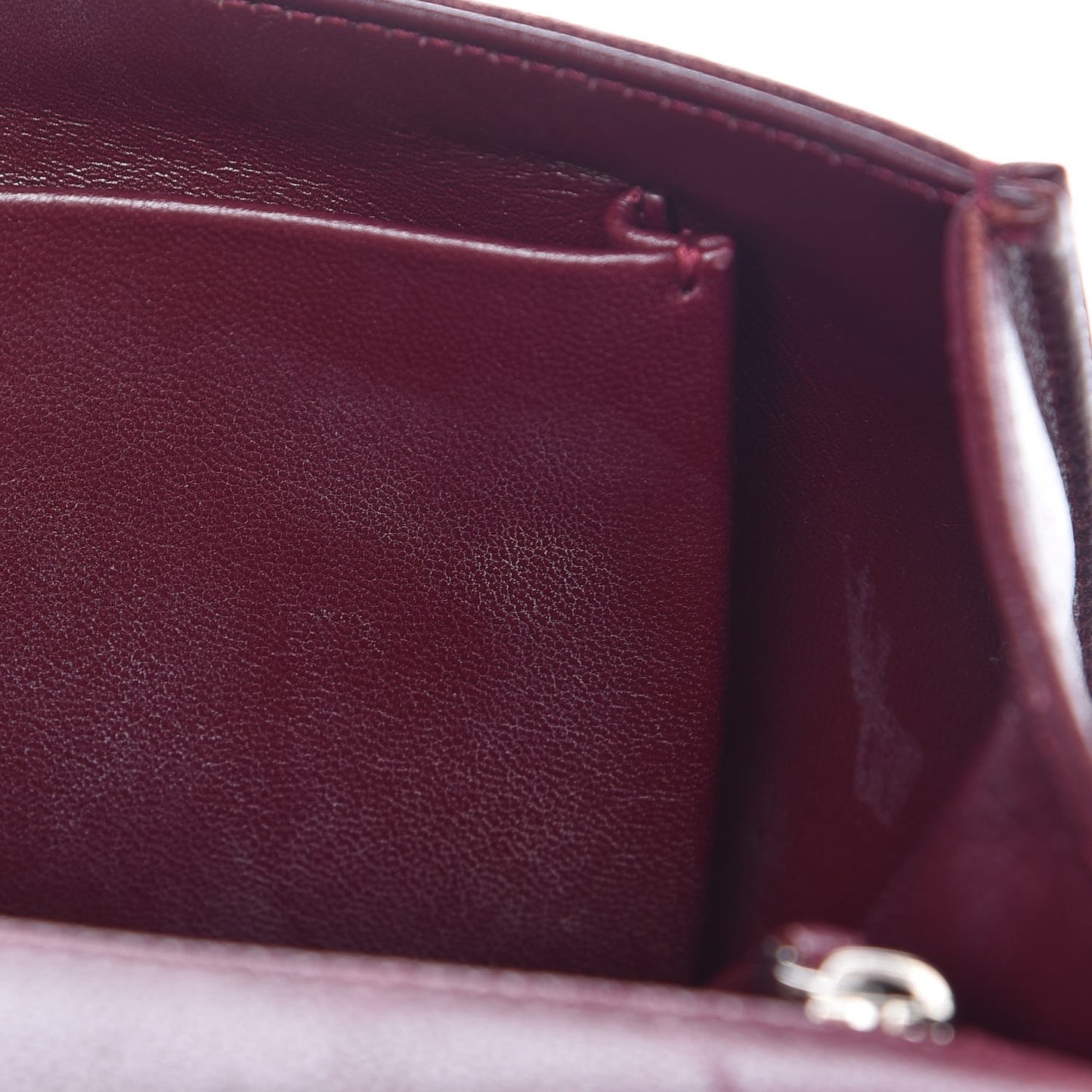 Calfskin Medium Diorama Flap Bag Burgundy