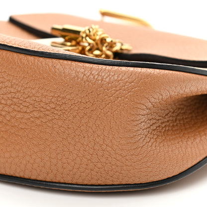 Chloe Grained Lambskin Mini Drew Shoulder Bag Caramel 9 of 11