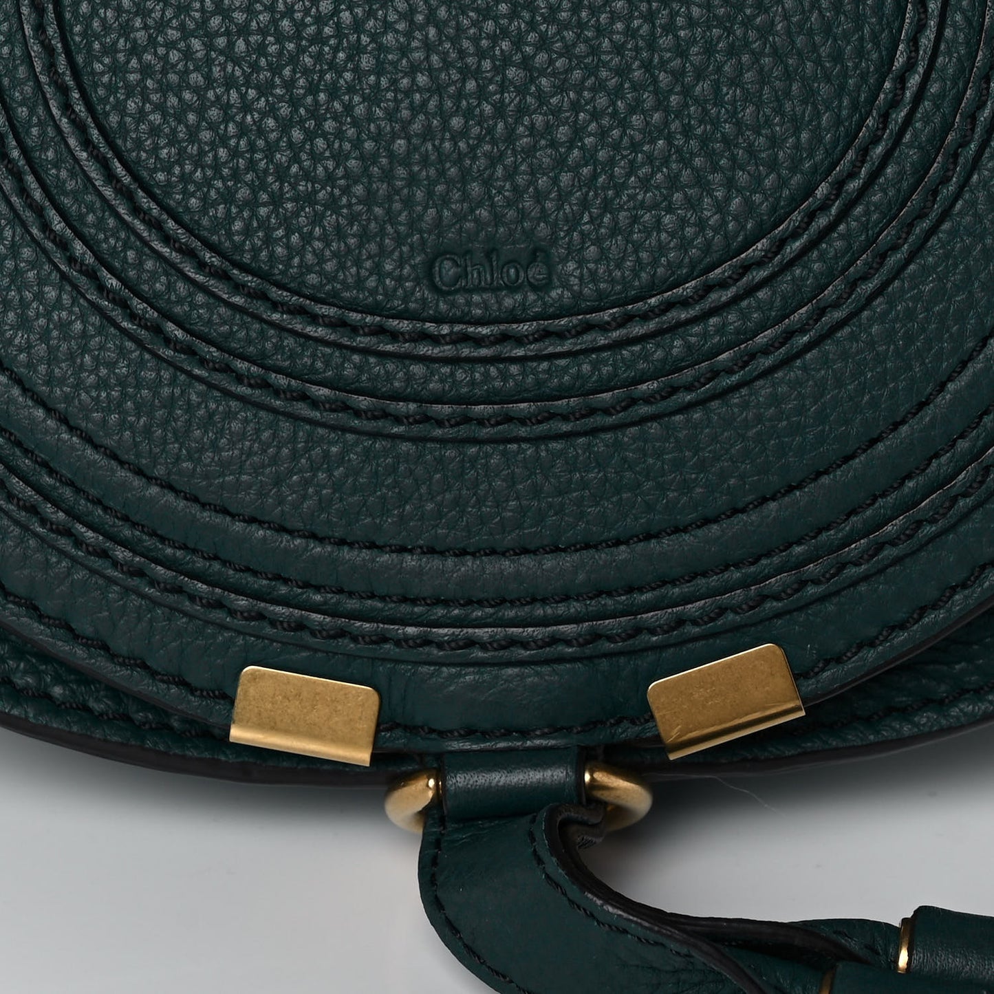 Calfskin Mini Marcie Round Crossbody Bag Teal