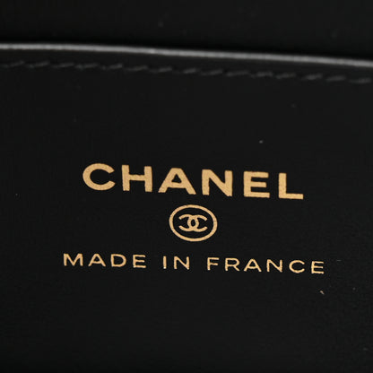Chanel Shiny Aged Calfskin Quilted Mini Nano Kelly Shopper Black 5 of 10