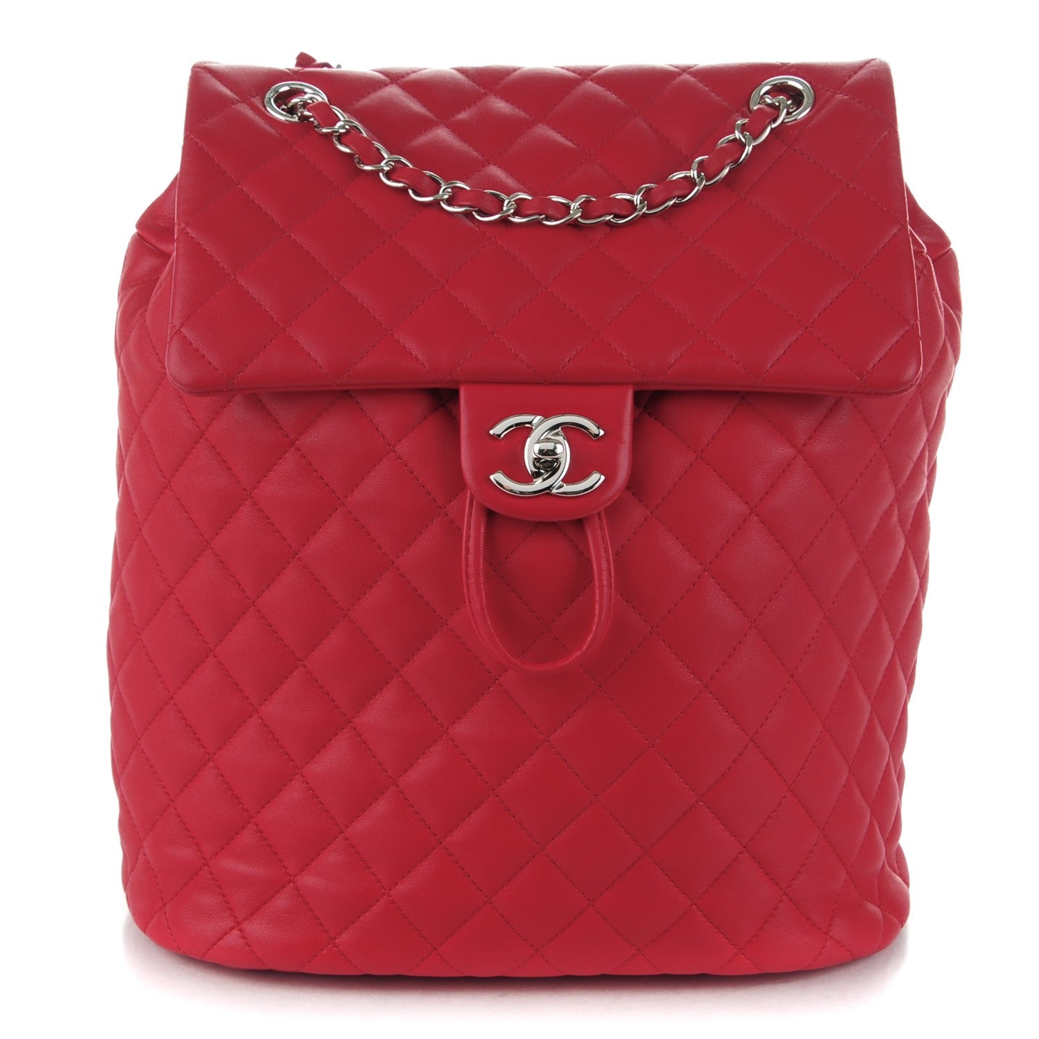 Chanel Lambskin Quilted Large Urban Spirit Backpack Red 1 of 9