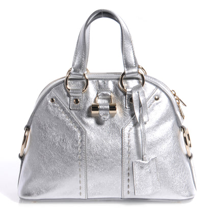 Saint Laurent Leather Small Muse Metallic Silver 1 of 7