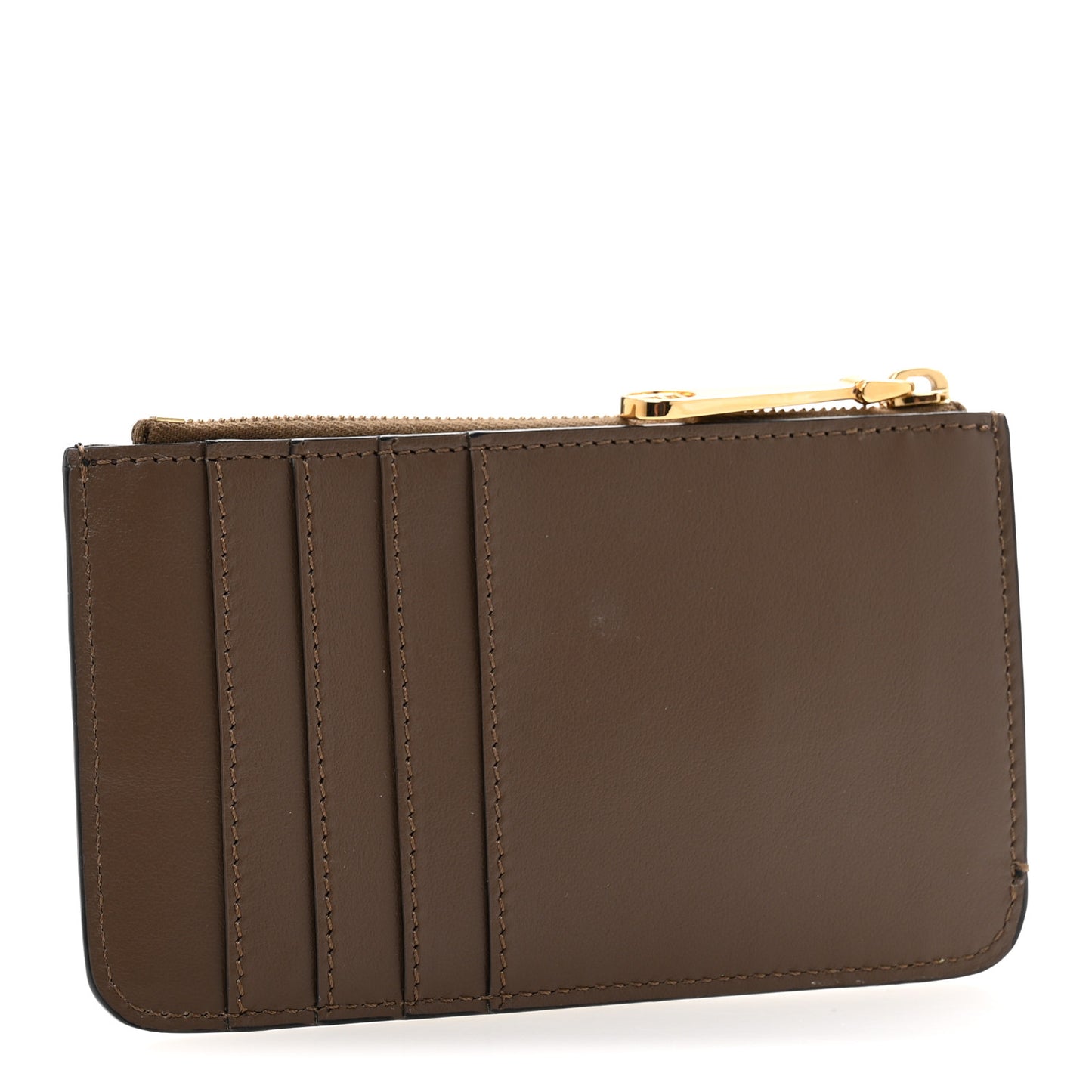 Vitello Soft F is Fendi Bi-Color FF 1974 Embossed Key Case Pouch Maya Black