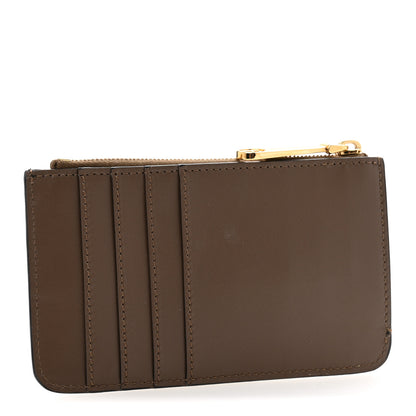 Fendi Vitello Soft F is Fendi Bi-Color FF 1974 Embossed Key Case Pouch Maya Black 3 of 8