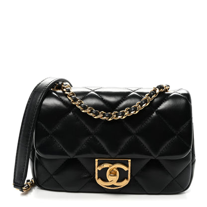 Chanel Lambskin Quilted Mini Flap Black 1 of 10