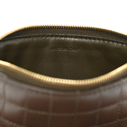 Celine Calfskin Quilted C Charm Coin Card Pouch Khaki 7 of 7