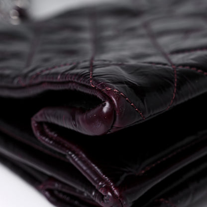 Chanel Patent Quilted Accordion Tote Burgundy 8 of 19