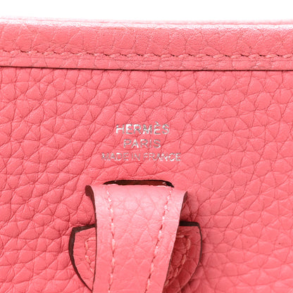 Hermes Taurillon Clemence Amazone Evelyne TPM Rose Azalee Rouge Pivoine 6 of 10